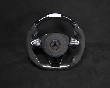 Mercedes-Benz MG Forged Carbon/Alcantara LED Ratt Blå Flakes - LZ-Customs