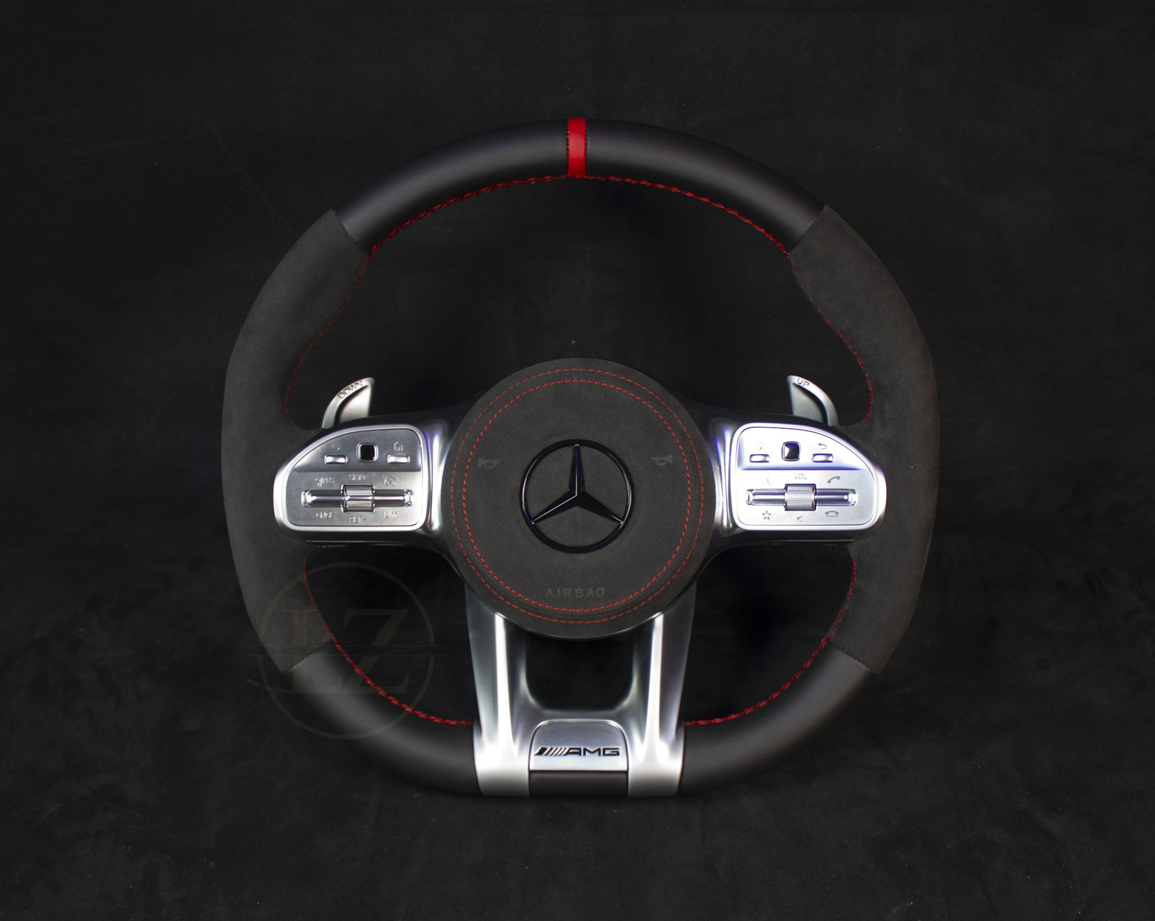 Mercedes alcantara store steering wheel cover