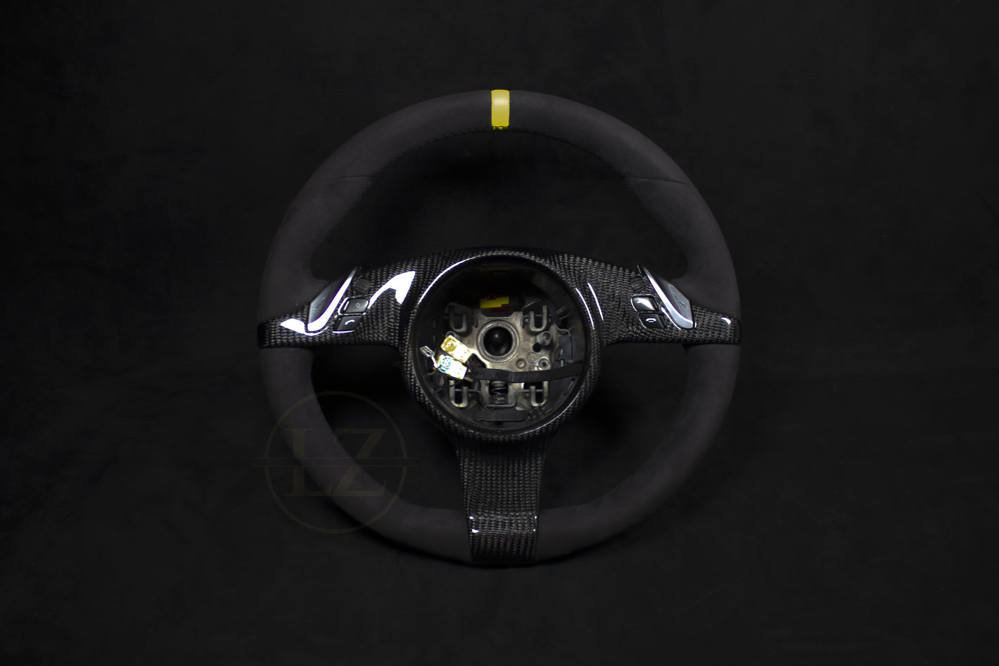 Porsche 958, 911 Alcantara Ratt Gule Detaljer - LZ-Customs