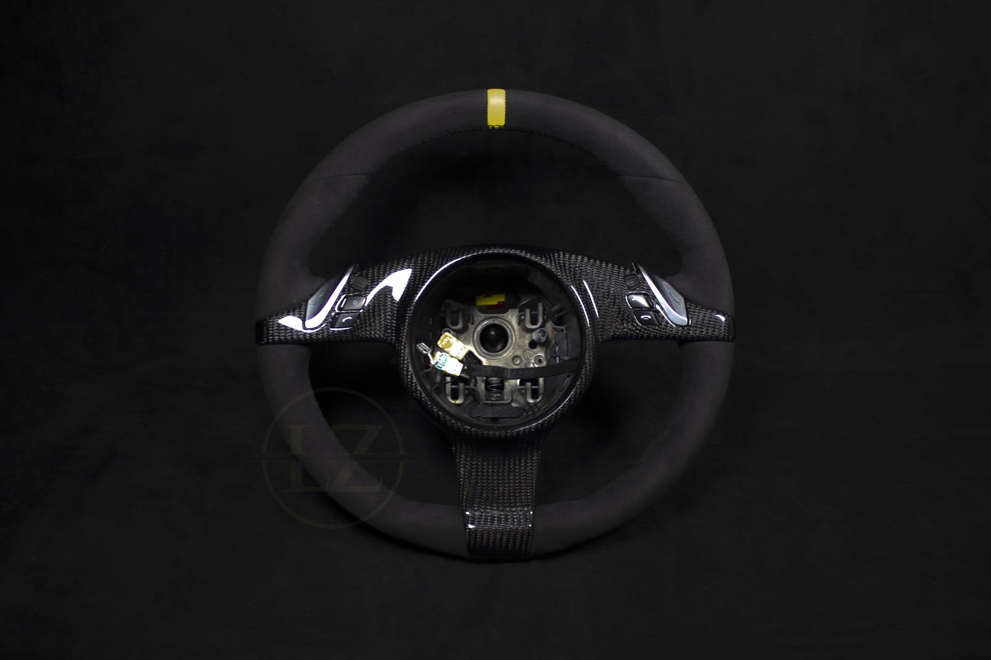 Porsche 958, 911 Alcantara Ratt Gule Detaljer - LZ-Customs