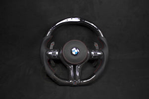 BMW F-Serie LED Ratt Skinn/Carbon Røde Detaljer - LZ-Customs