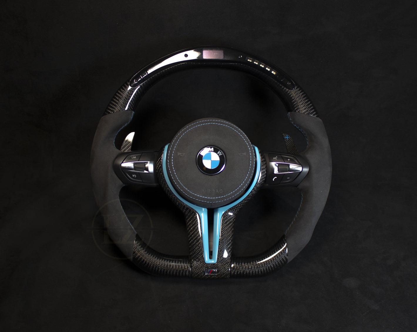 BMW F-Serie Alcantara/Carbon Ratt, LED Yas Marina Blå Detaljer - LZ-Customs