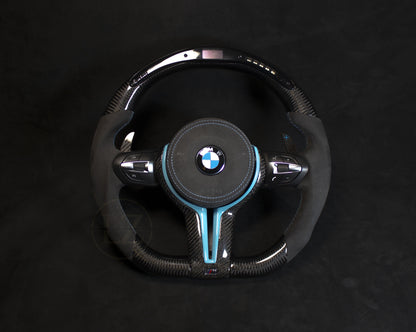 BMW F-Serie Alcantara/Carbon Ratt, LED Yas Marina Blå Detaljer - LZ-Customs