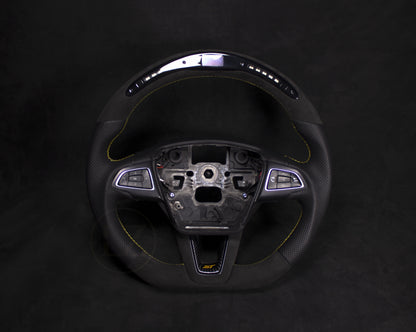 Ford Focus ST MK3 Alcantara/Skinn LED Ratt Gule Detaljer - LZ-Customs