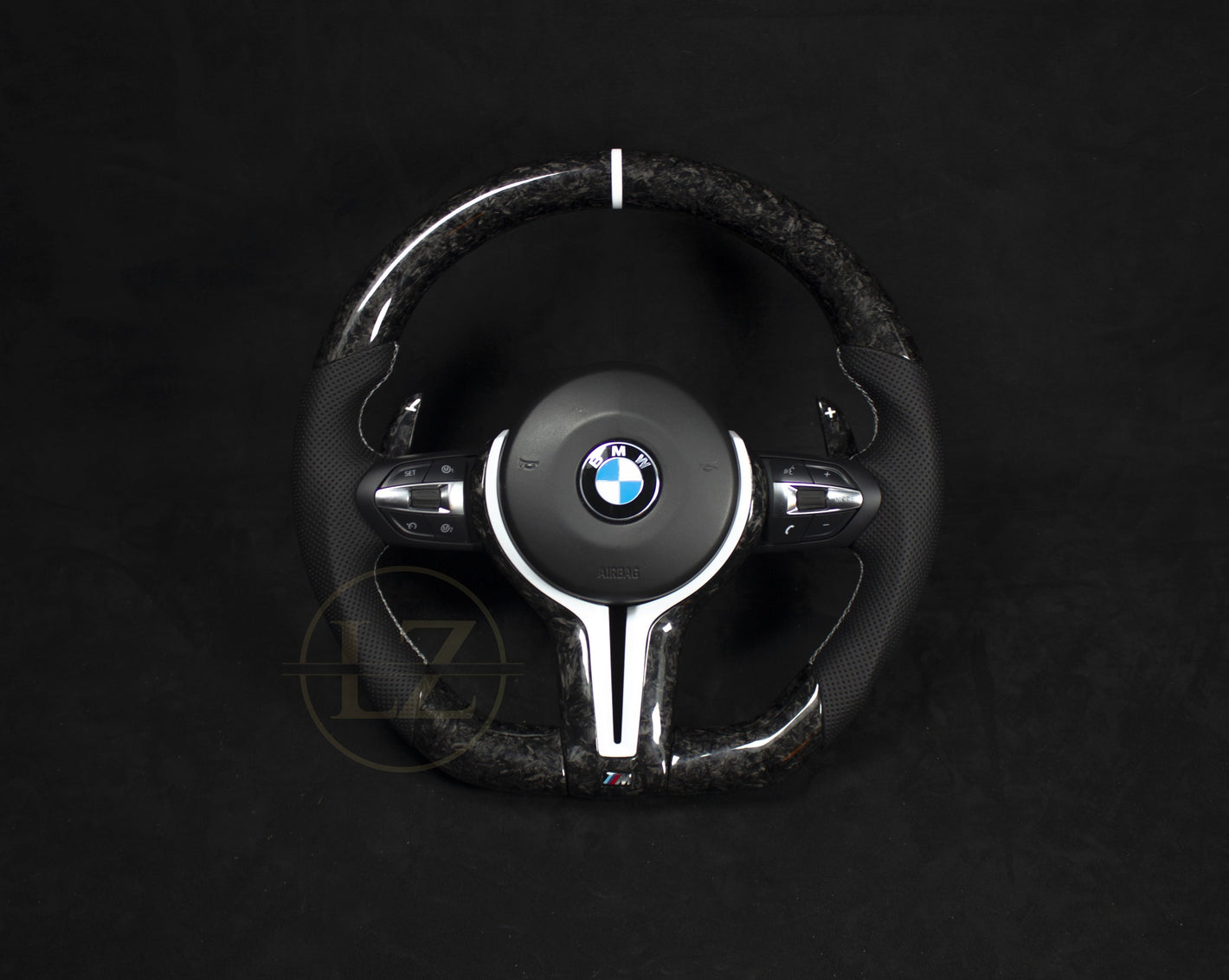 BMW F-Serie Forged Carbon Ratt, Hvite Detaljer - LZ-Customs