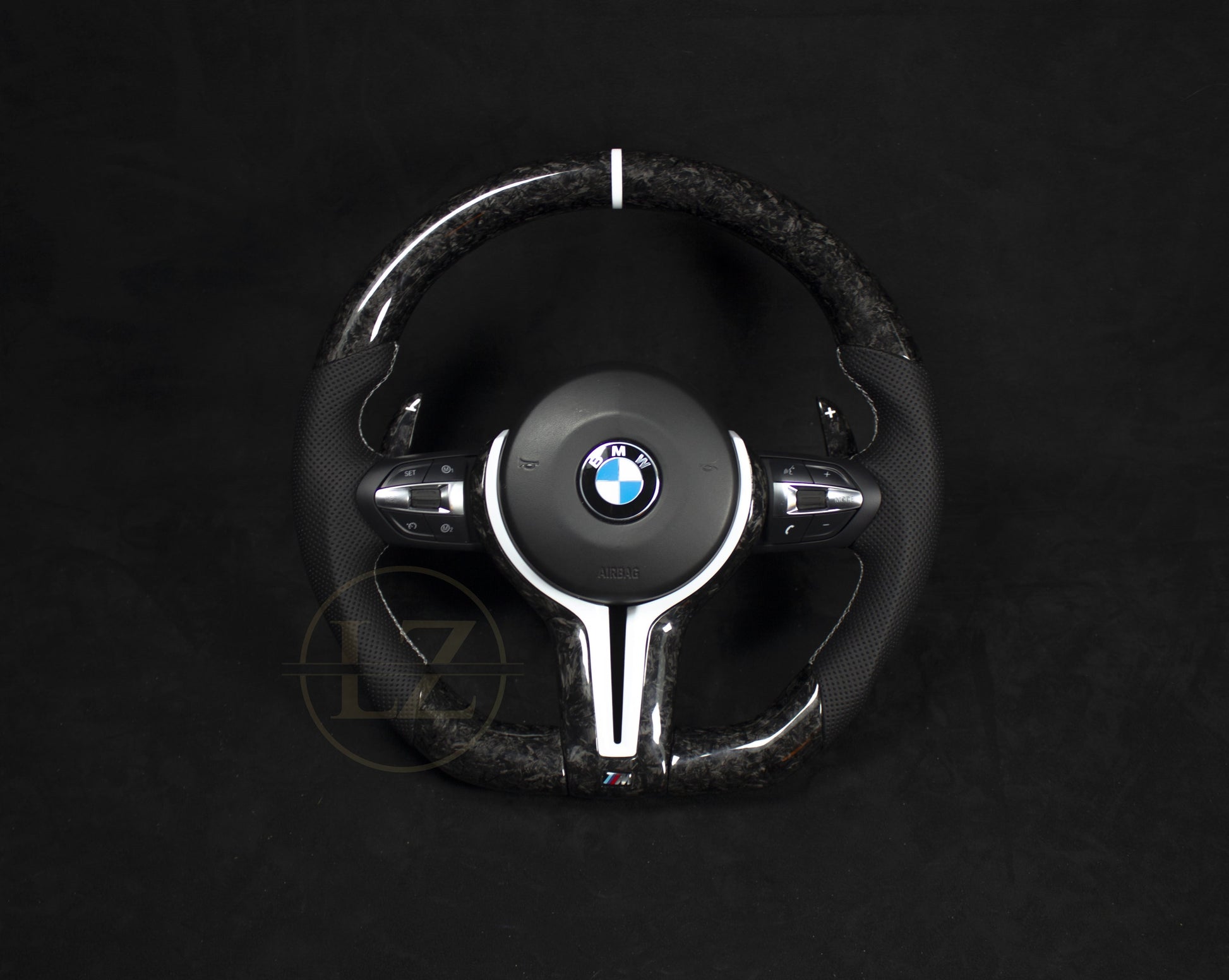 BMW F-Serie Forged Carbon Ratt, Hvite Detaljer - LZ-Customs