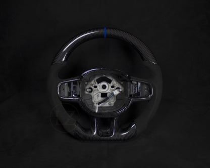 Volvo Carbon/Alcantara Ratt Blå Detaljer V2 - LZ-Customs