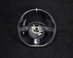 Audi B8 Carbon og Alcantara Ratt, Hvite Detaljer - LZ-Customs