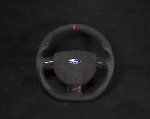 Ford Focus  V2 ST/RS MK2 Alcantara/Skinn Ratt, Røde Detaljer - LZ-Customs