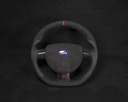 Ford Focus  V2 ST/RS MK2 Alcantara/Skinn Ratt, Røde Detaljer - LZ-Customs