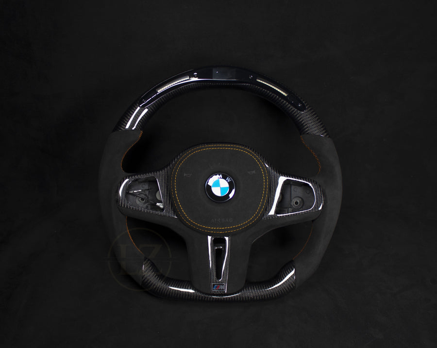 BMW G-Serie G80/G82/G20/G30 Alcantara/Carbon LED Ratt Oransje Detaljer - LZ-Customs