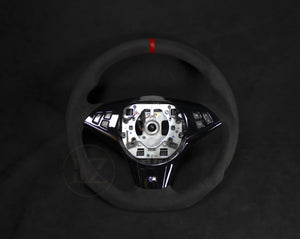 BMW E60, E61 Alcantara Ratt Rød Detaljer Piano Sort Deksel - LZ-Customs