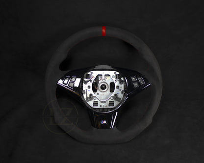 BMW E60, E61 Alcantara Ratt Rød Detaljer Piano Sort Deksel - LZ-Customs