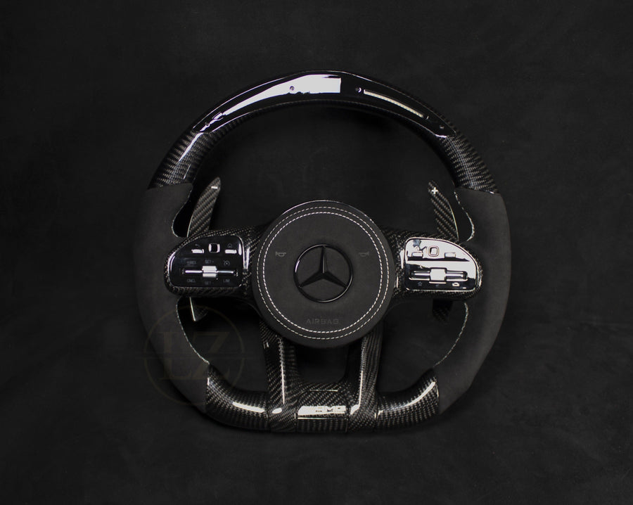 Mercedes-Benz C63 AMG Carbon/Alcantara LED Ratt Hvite Detaljer - LZ-Customs
