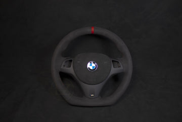 BMW E8X/E9X M-Performance Alcantara Steering Wheel White stitching