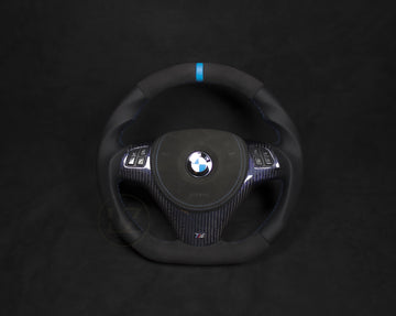 BMW E8X/E9X Alcantara Lenkrad Blau Carbon