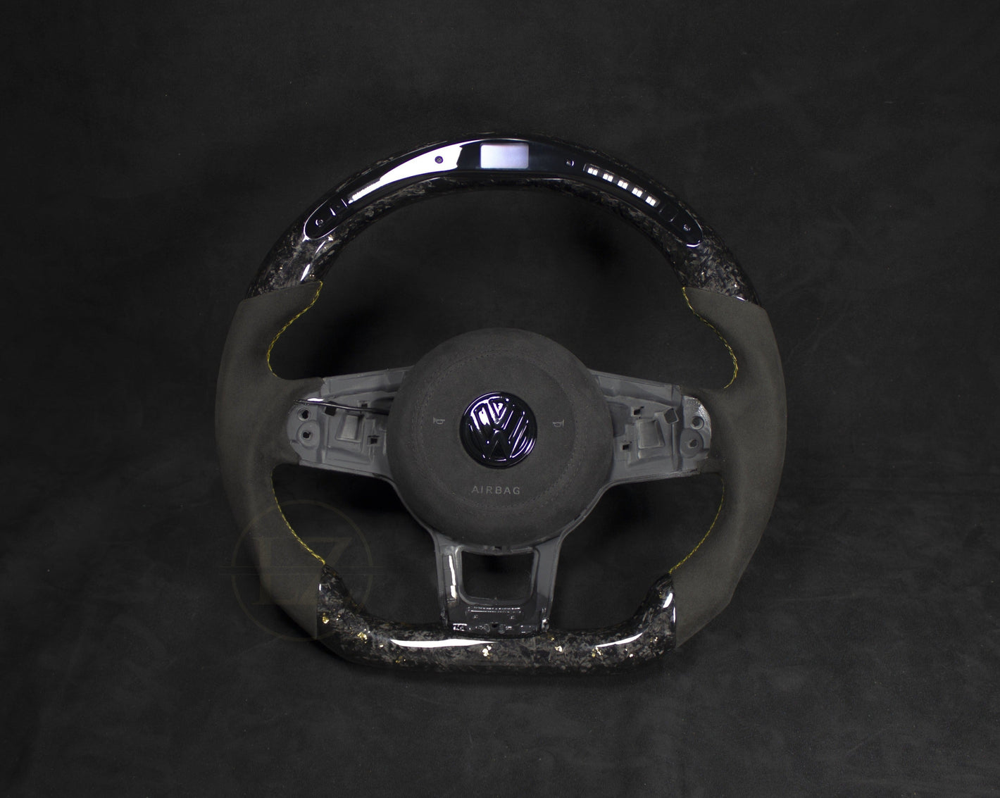 VOLKSWAGEN GOLF MK7 Alcantara/Carbon LED Ratt Gule Detaljer - LZ-Customs