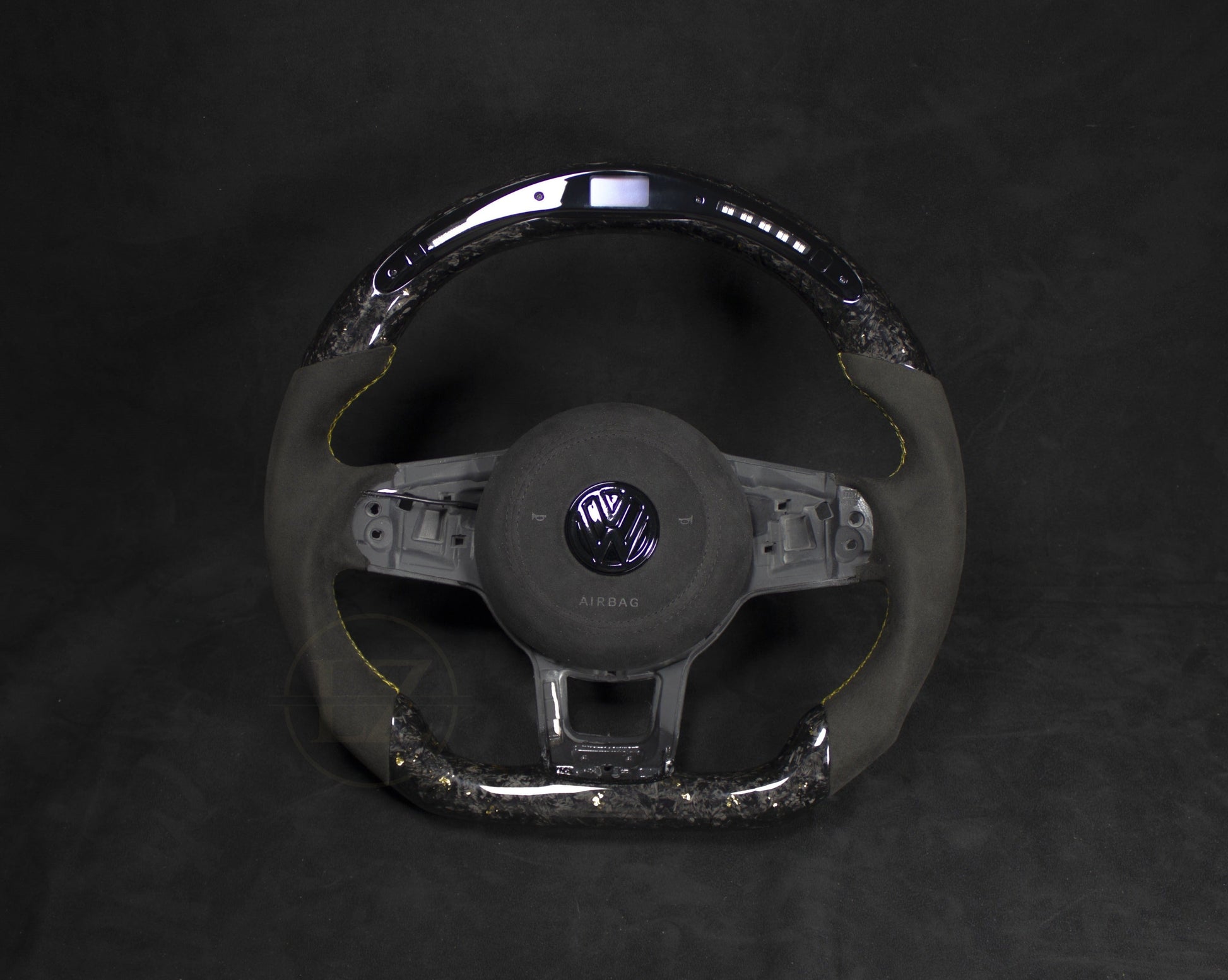 VOLKSWAGEN GOLF MK7 Alcantara/Carbon LED Ratt Gule Detaljer - LZ-Customs