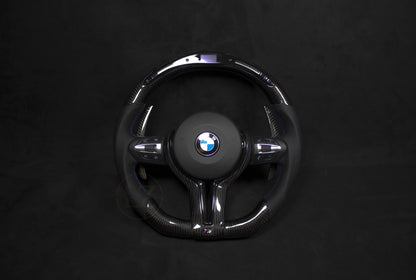 BMW F-Serie LED Ratt Skinn/Carbon Blå Detaljer - LZ-Customs