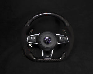VOLKSWAGEN GOLF MK7 Alcantara/Carbon Ratt Røde Detaljer - LZ-Customs