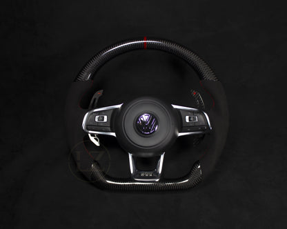 VOLKSWAGEN GOLF MK7 Alcantara/Carbon Ratt Røde Detaljer - LZ-Customs