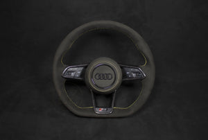 Audi R8 Alcantara Ratt Gule Detaljer - LZ-Customs