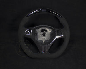 BMW E8X/E9X Alcantara LED Ratt M-Sømmer Carbon Rattdeksel - LZ-Customs