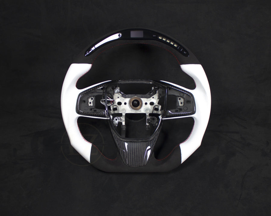 HONDA Civic R Alcantara/ Hvit Skinn LED Ratt - LZ-Customs