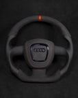 Audi B8 Alcantara And Leather Steering Wheel REDe Details (preface)