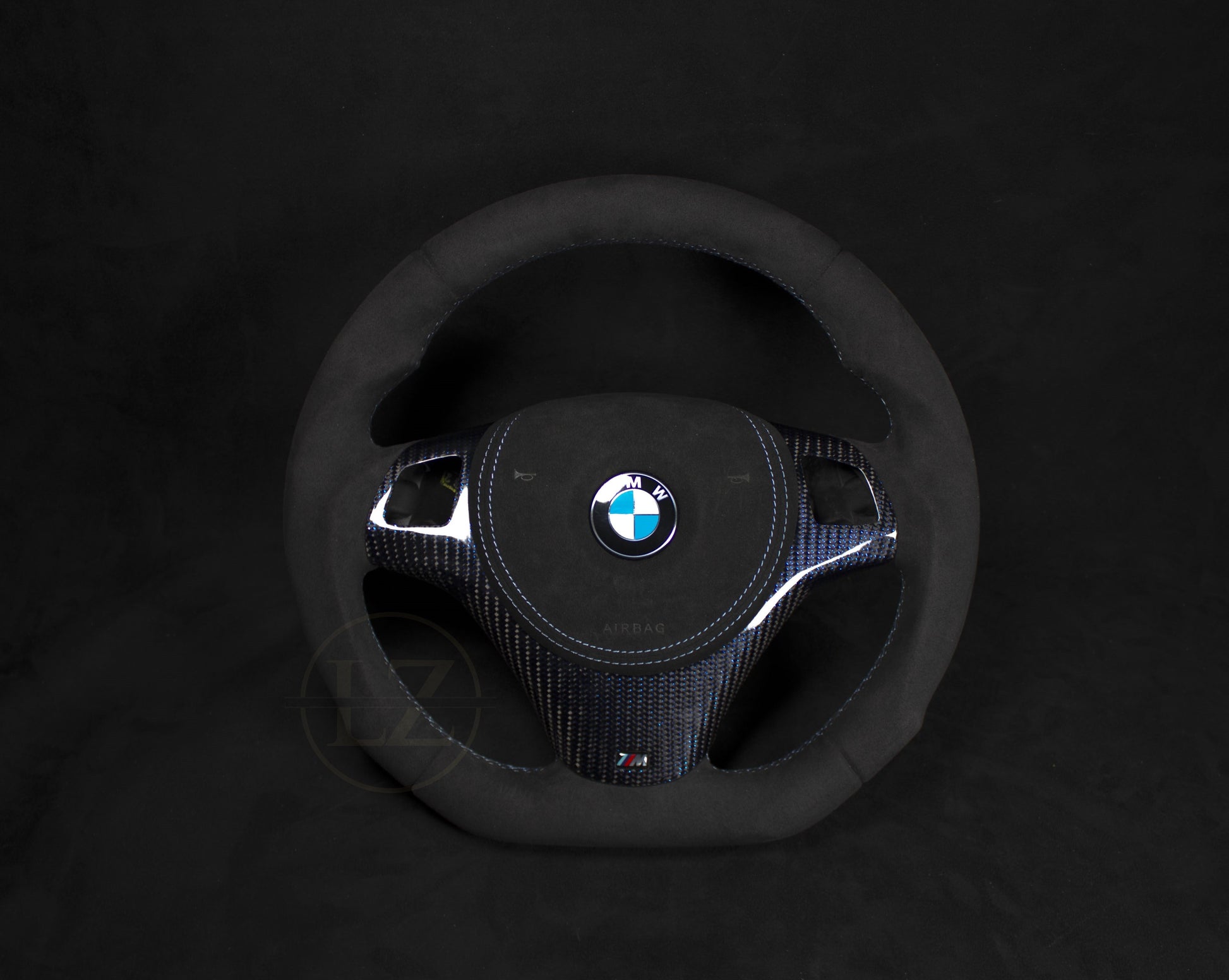 BMW E8X/E9X Alcantara Ratt Blå Carbon - LZ-Customs