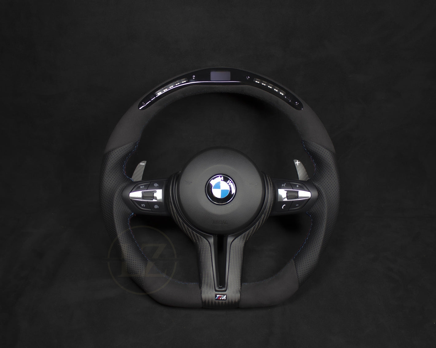 BMW F-Serie Alcantara/Skinn Ratt, LED Matt Carbon - LZ-Customs