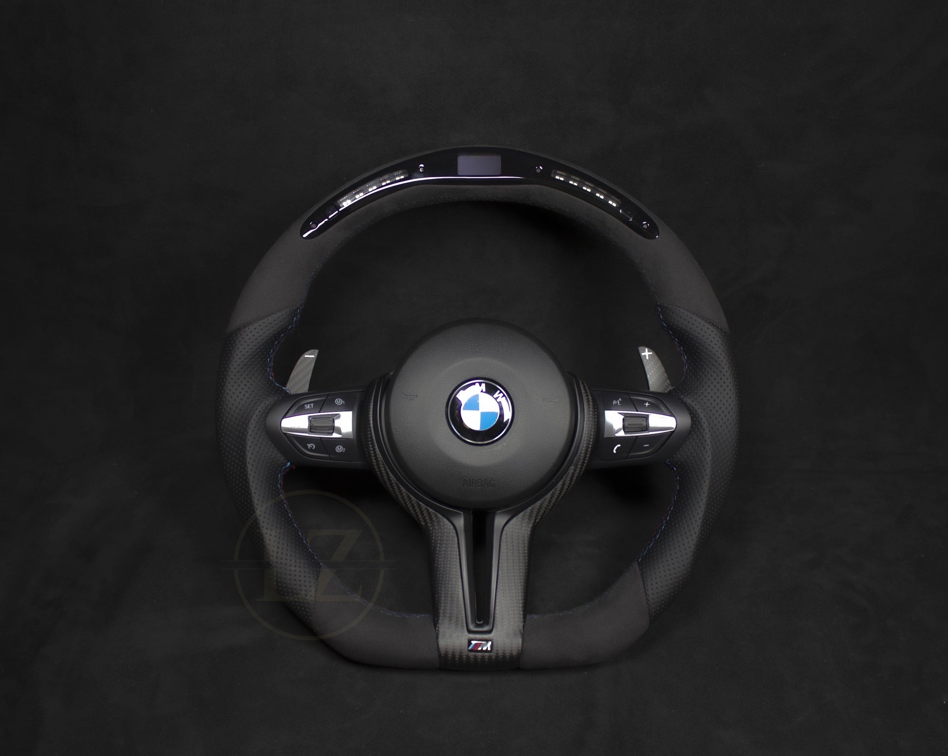 BMW F-Serie Alcantara/Skinn Ratt, LED Matt Carbon - LZ-Customs
