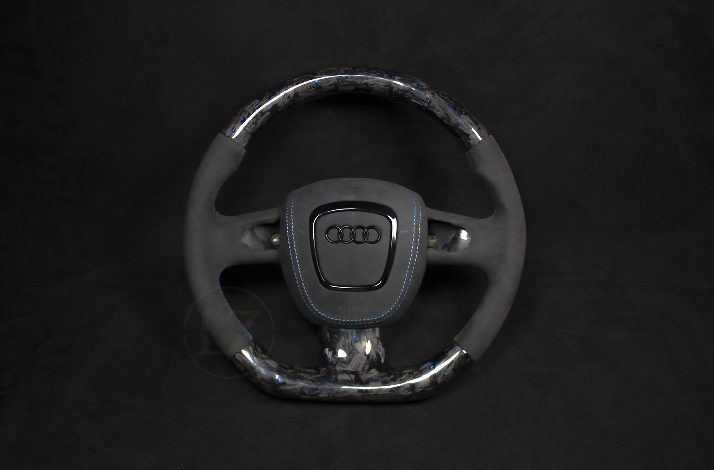 Audi B8 Forged Carbon Blå flakes og Alcantara Ratt (preface) - LZ-Customs