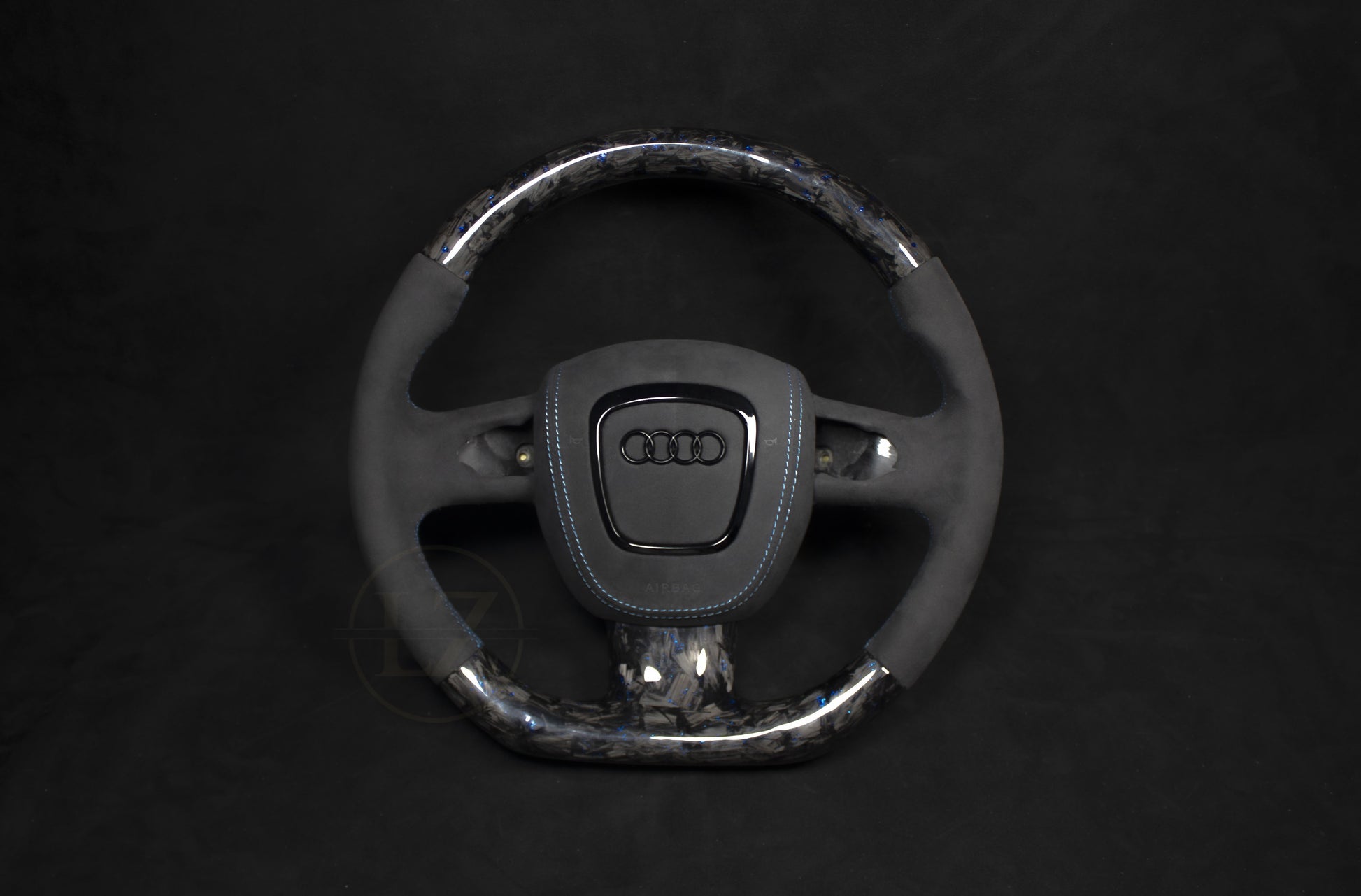 Audi B8 Forged Carbon Blå flakes og Alcantara Ratt (preface) - LZ-Customs