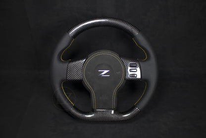 Nissan 350Z Carbon-Lenkrad mit gelben Details – LZ-Customs