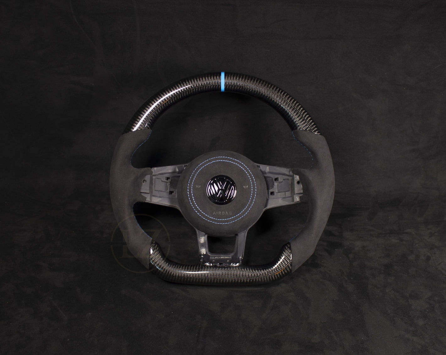 VOLKSWAGEN GOLF MK7 Alcantara/Carbon Ratt Blå Detaljer - LZ-Customs