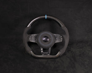 VOLKSWAGEN GOLF MK7 Alcantara/Carbon Ratt Blå Detaljer - LZ-Customs
