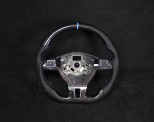 VOLKSWAGEN Passat B7 Skinn/Carbon Ratt Blå Detaljer - LZ-Customs