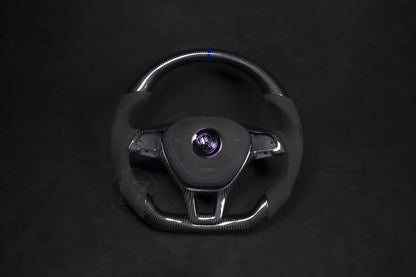 VOLKSWAGEN GOLF MK7.5 Alcantara/Carbon Ratt Blå Detaljer - LZ-Customs