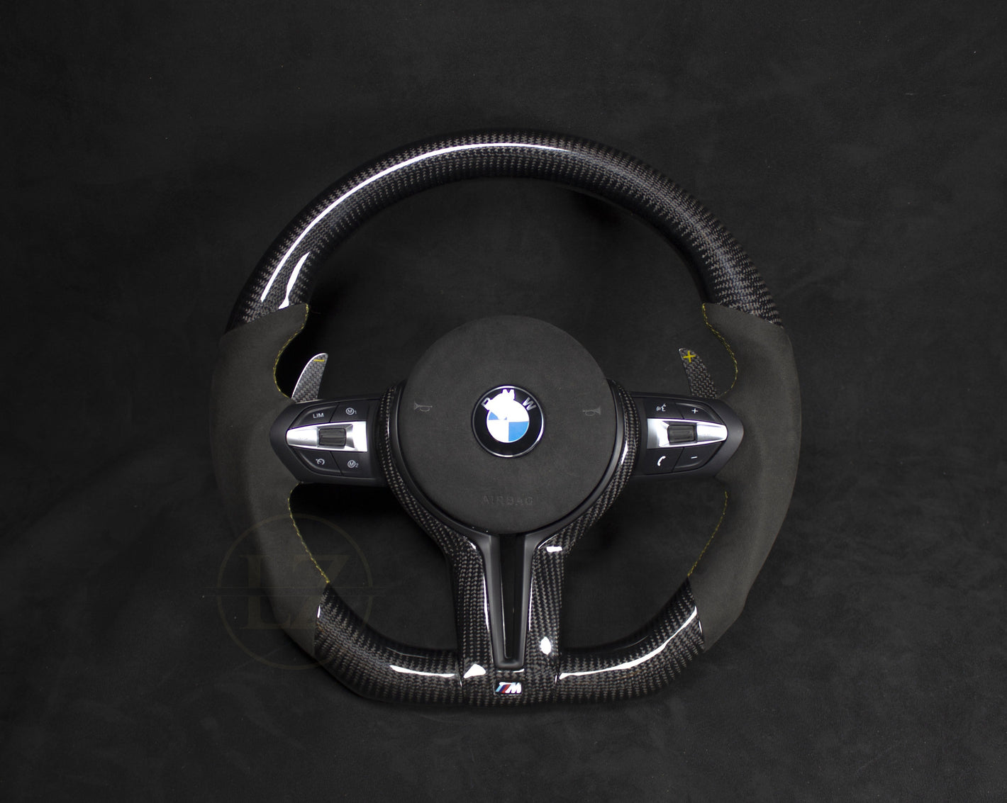 BMW F-Serie Alcantara/Carbon Ratt Gule Detaljer V2 - LZ-Customs