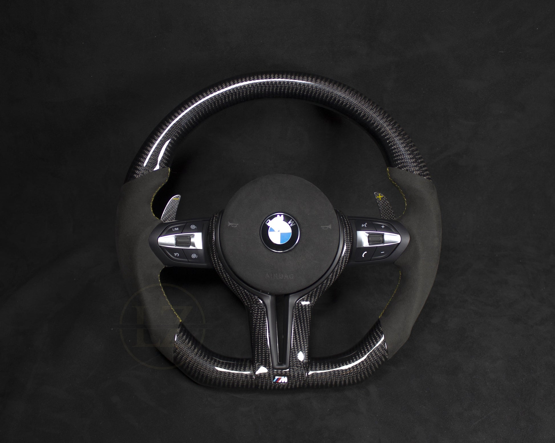 BMW F-Serie Alcantara/Carbon Ratt Gule Detaljer V2 - LZ-Customs