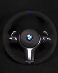 BMW F-Serie Alcantara Ratt Blå Detaljer - LZ-Customs