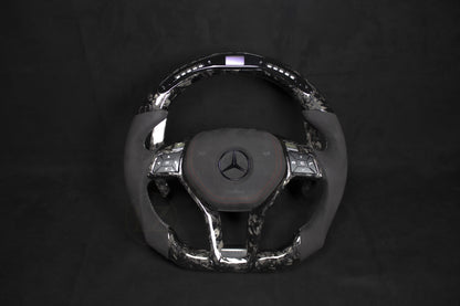 Mercedes-Benz AMG LED Ratt Alcantara/Forged Carbon - Røde Detaljer - LZ-Customs