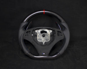 BMW E8X/E9X Carbon/Nappa Skinn Ratt, Røde detaljer - LZ-Customs