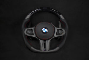 BMW G-Serie G80/G82/G20/G30 Alcantara/Matt Carbon LED Ratt - LZ-Customs