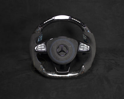 Mercedes-Benz MG Forged Carbon/Alcantara LED Ratt Blå Flakes - LZ-Customs