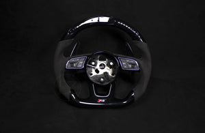 Audi B9.5 Pianosort Ratt Hvite Detaljer - LZ-Customs