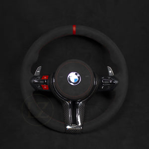 BMW F-Serie Alcantara Ratt Røde Detlajer - LZ-Customs