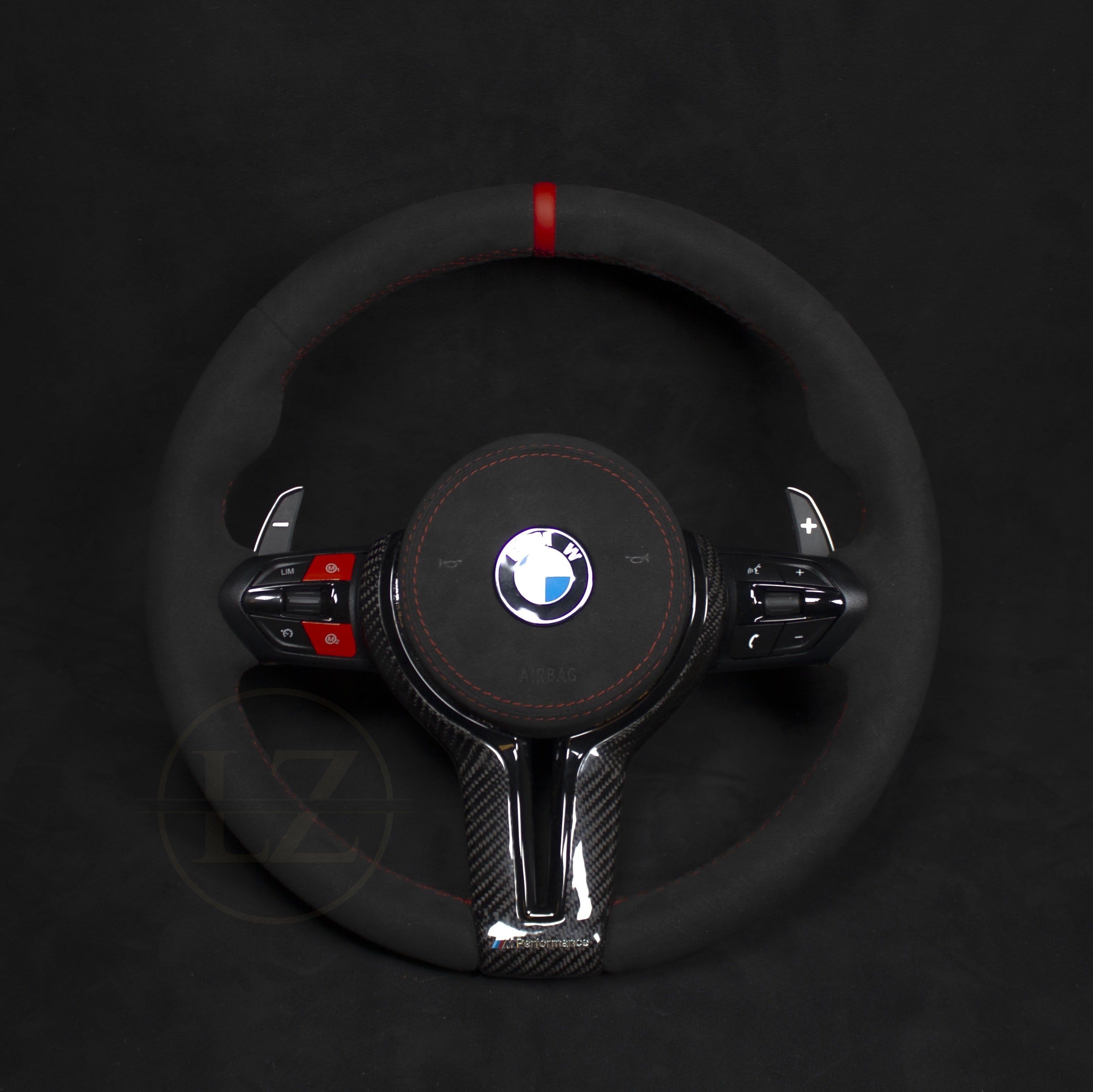 BMW F-Serie Alcantara Ratt Røde Detlajer - LZ-Customs