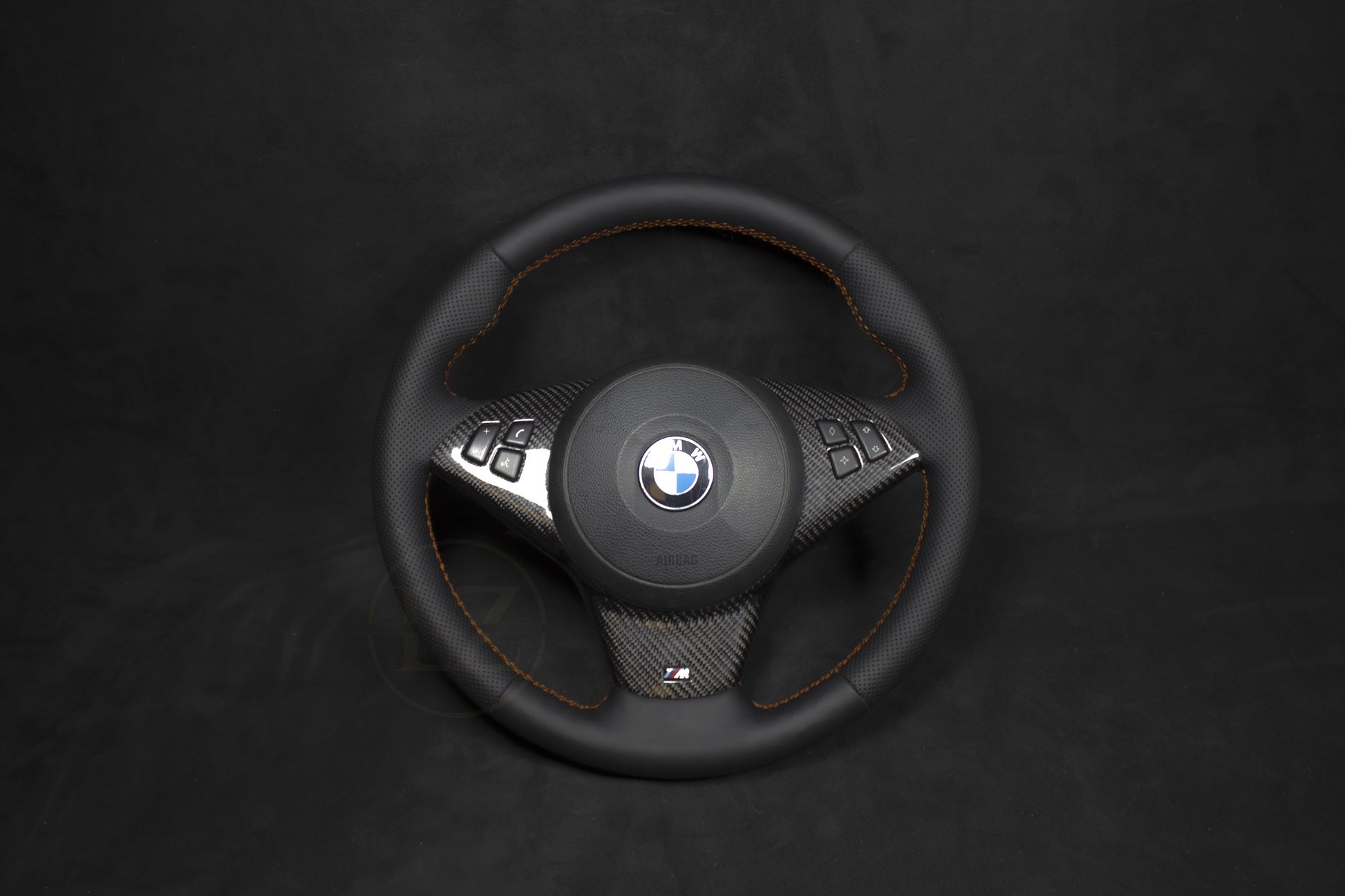 BMW E60, E61 Skinn Ratt Oransje Detaljer - LZ-Customs